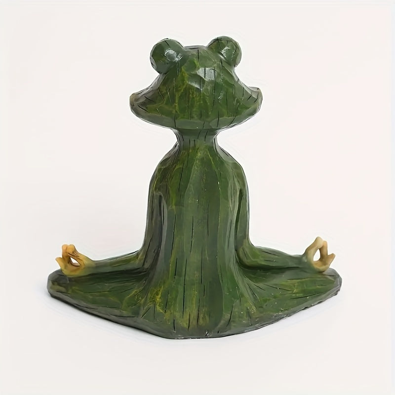 Yoga Frog Resin Sculpture