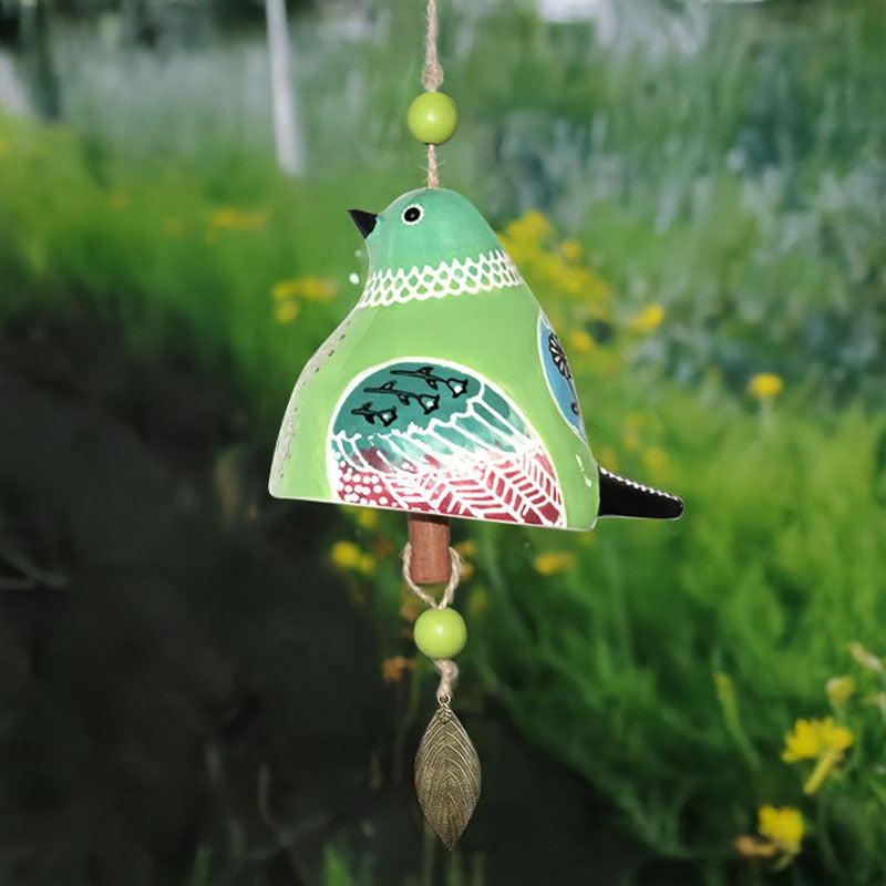 Lucky Bird Ceramic Wind Chime