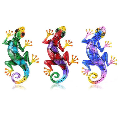 EcoGardn™ Metal Gecko Statues