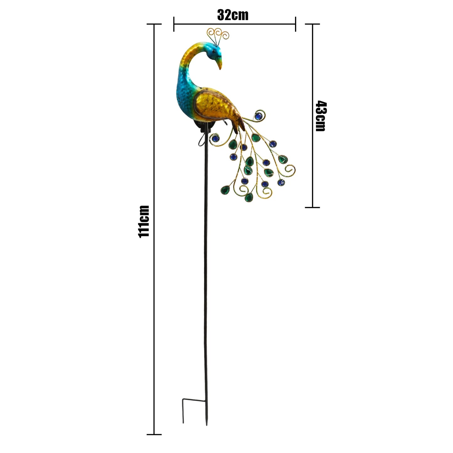 EcoGardn™ Solar Peacock Lights