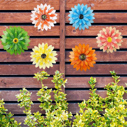 Metal Flower Fence Decor