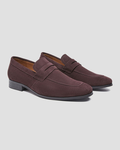 SUEDE PENNY LOAFERS