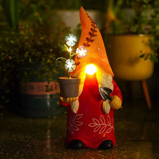 EcoGardn™ Solar Gnome Statue LED Lights