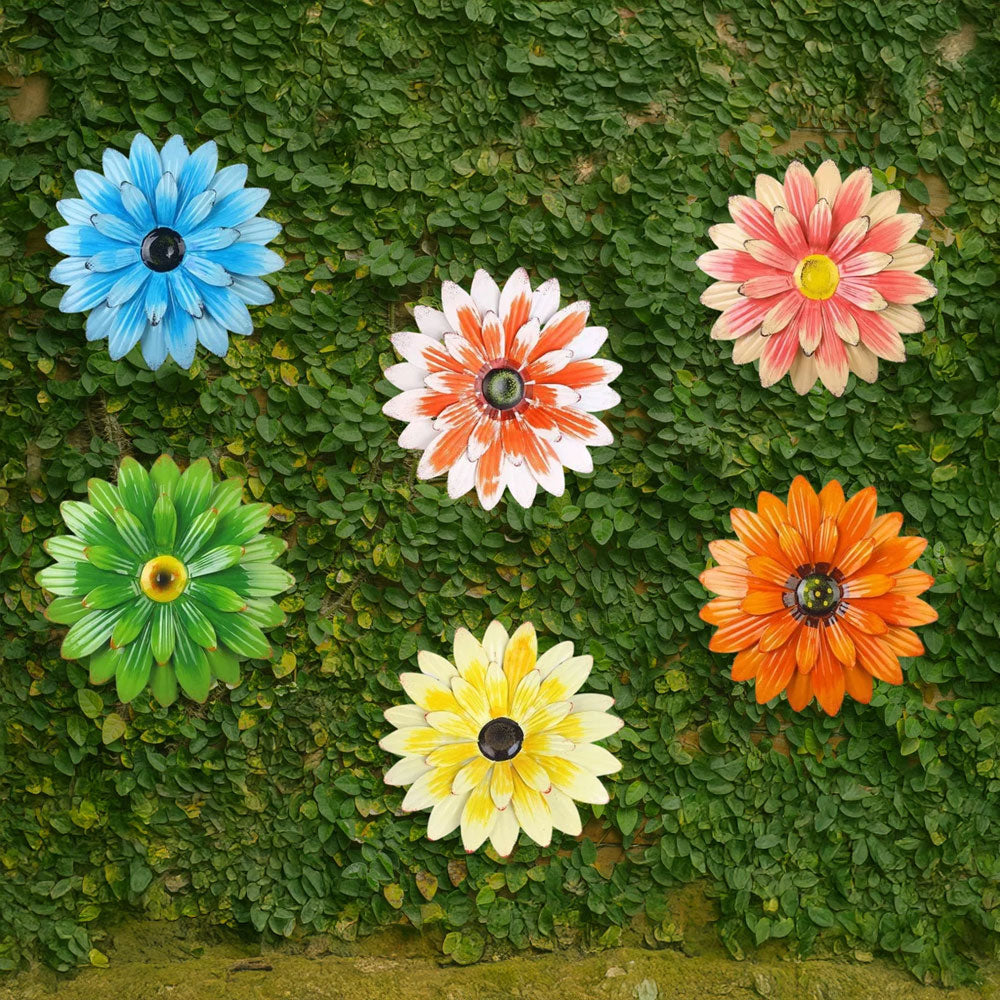 Metal Flower Fence Decor