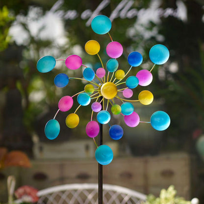 Colorful Metal Garden Windmill Stake