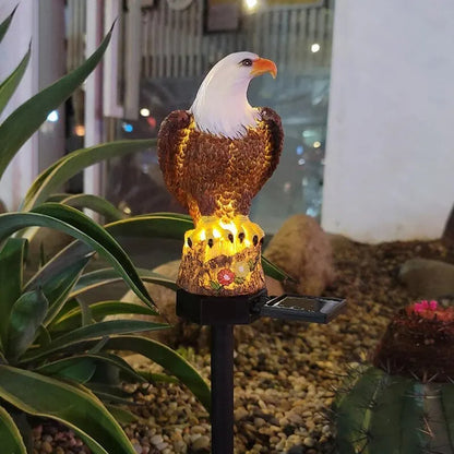 EcoGardn™ Solar Resin Eagle Lawn Lamp