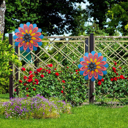 Outdoor Metal Flower Wall Art