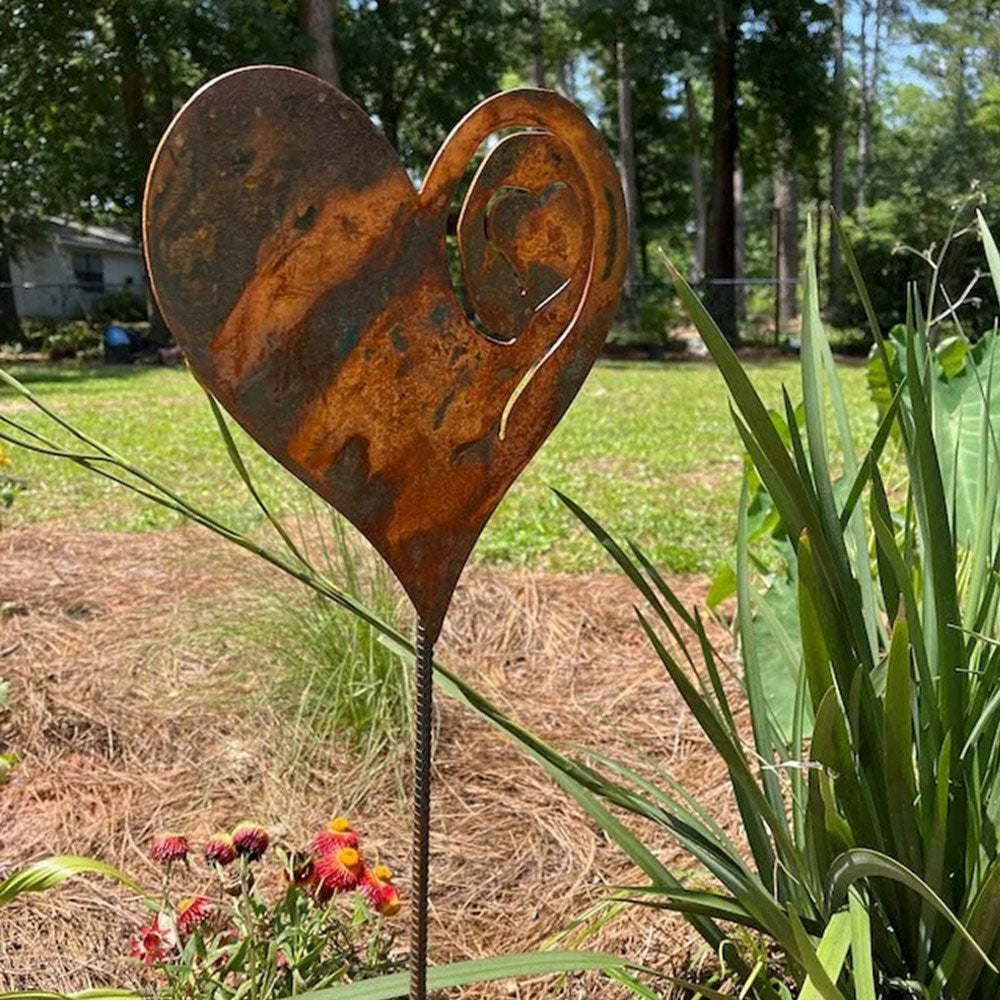 Rusted Heart Stake