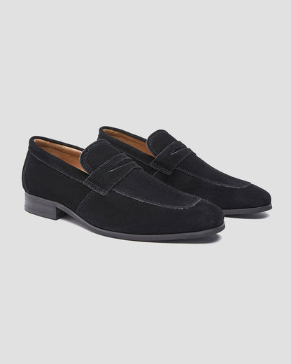 SUEDE PENNY LOAFERS