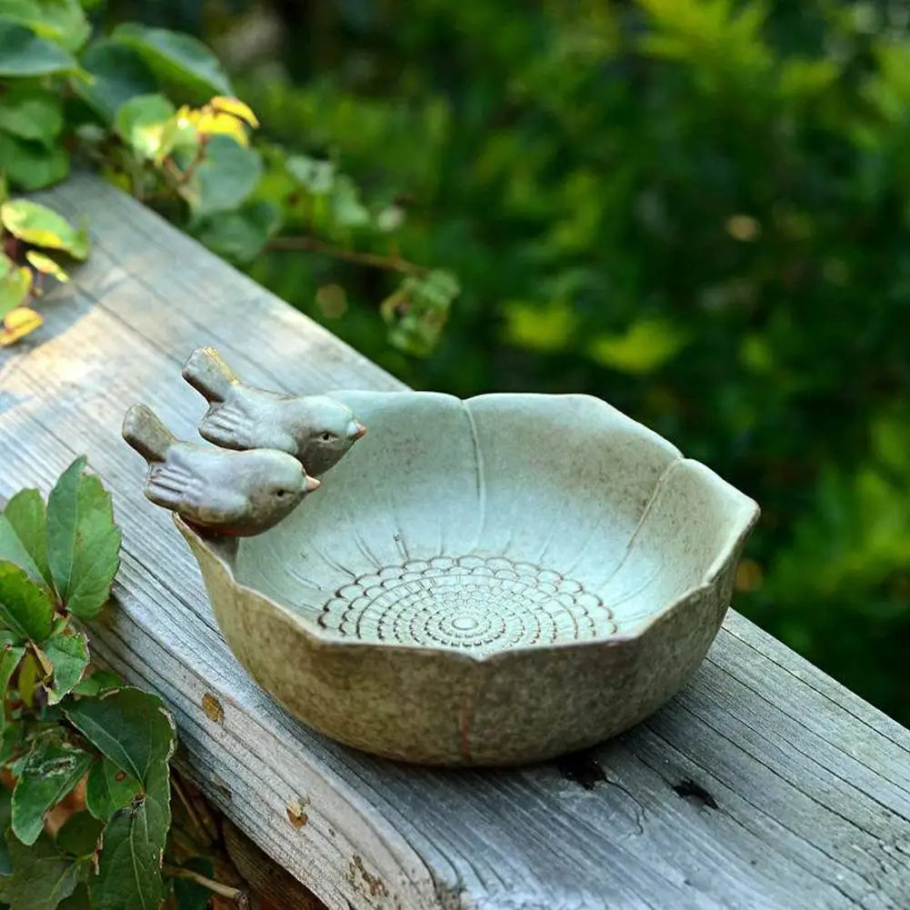 Ceramic Bowl Bird Feeder