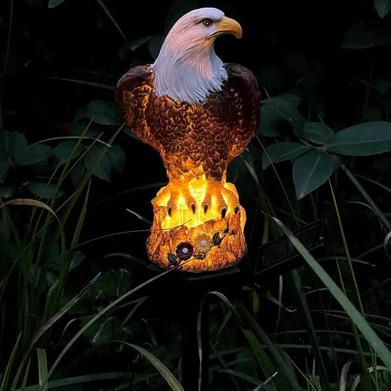 EcoGardn™ Solar Resin Eagle Lawn Lamp