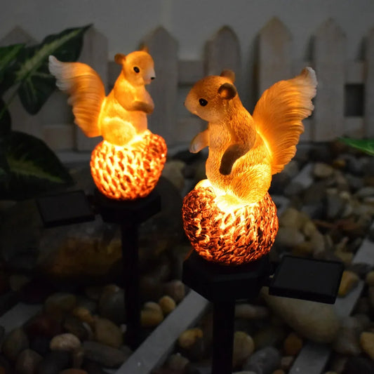 EcoGardn™ Solar Squirrel Resin LED Light