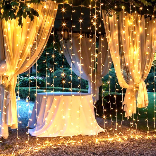 300 LED Solar Curtain Lights