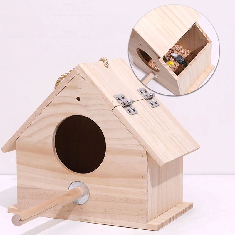 Wooden Bird Breeding Box for Garden