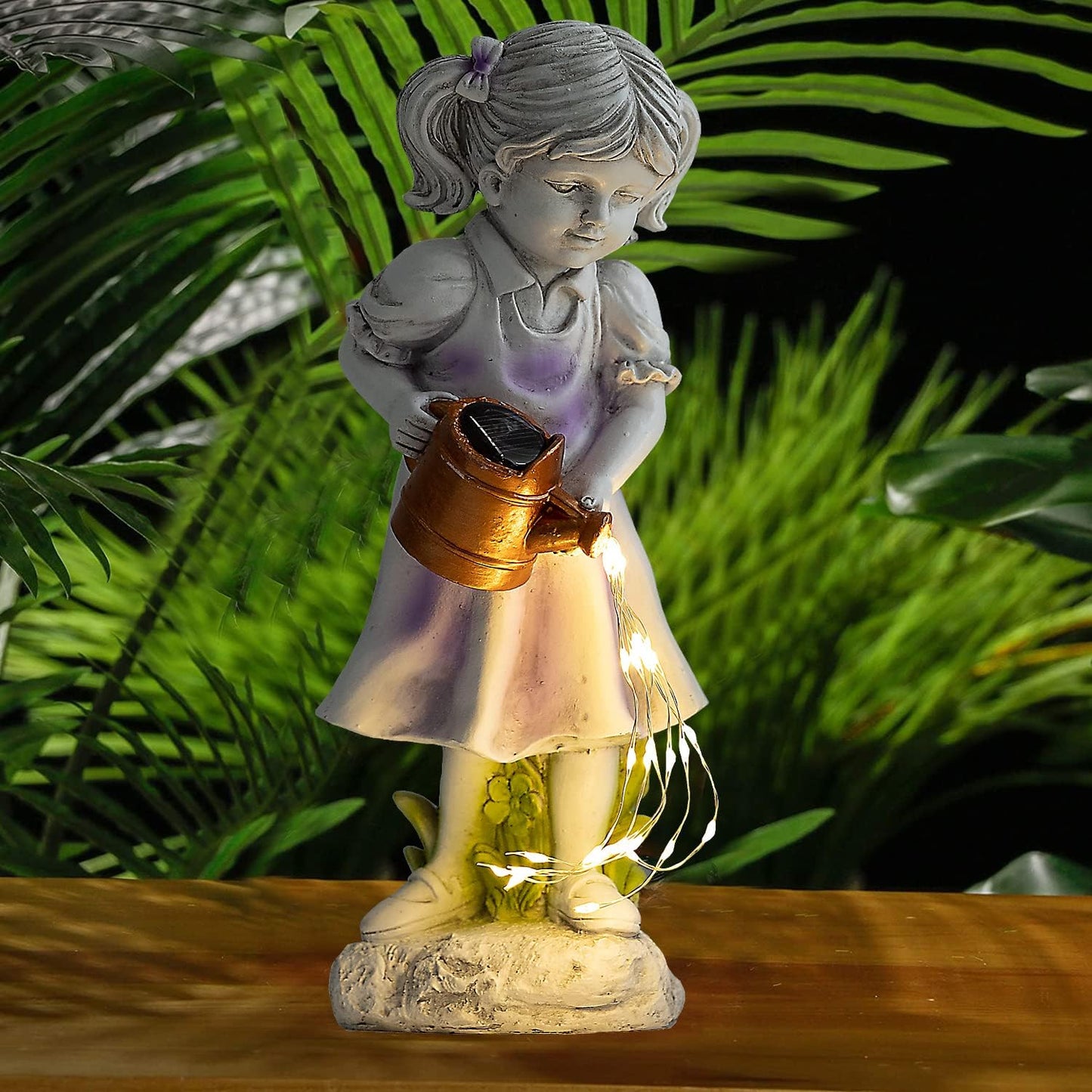 EcoGardn™ Solar Girl Watering Flowers