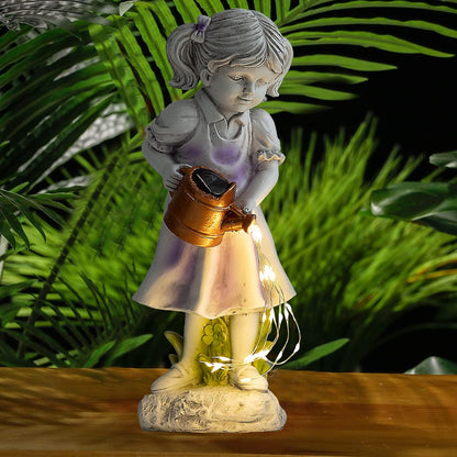 EcoGardn™ Solar Girl Watering Flowers