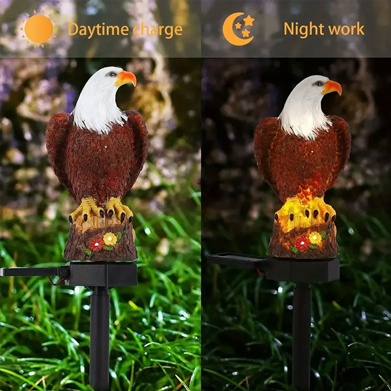 EcoGardn™ Solar Resin Eagle Lawn Lamp