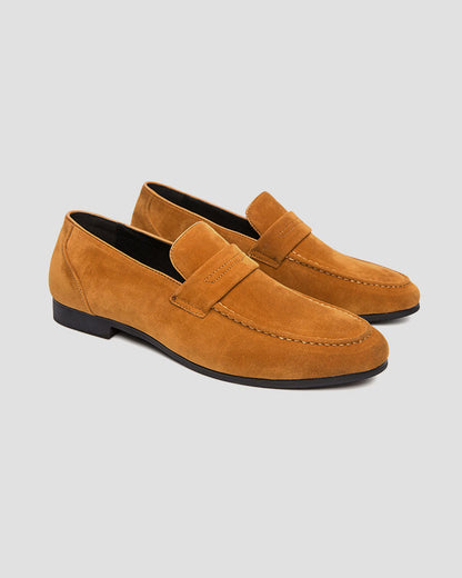 SUEDE PENNY LOAFERS