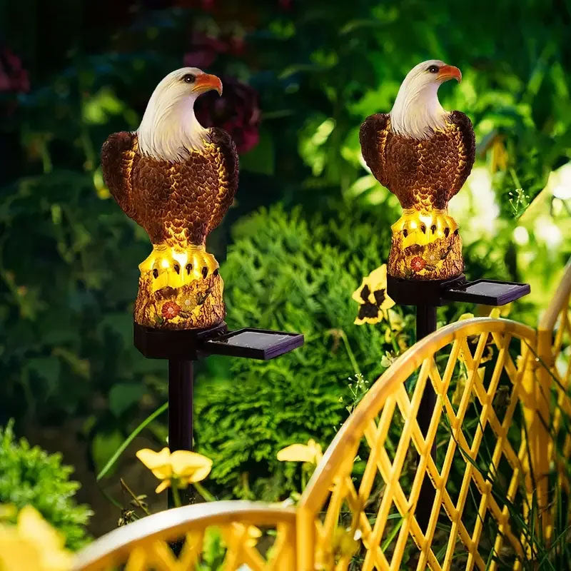 EcoGardn™ Solar Resin Eagle Lawn Lamp