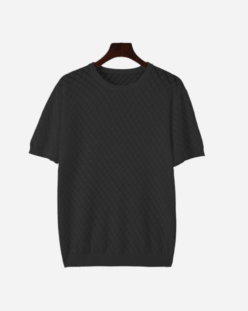 100% COTTON HOLLOW OUT T-SHIRT