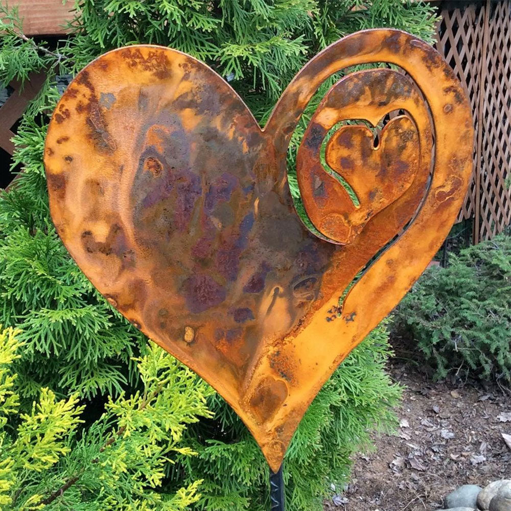 Rusted Heart Stake