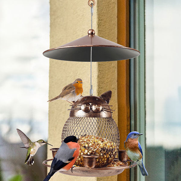 EcoGardn™ Cute Cat Shape Bird Feeder