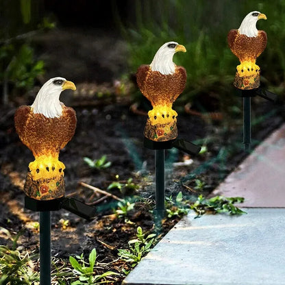 EcoGardn™ Solar Resin Eagle Lawn Lamp