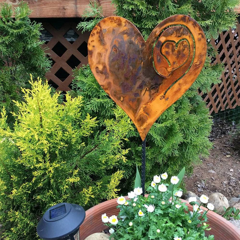 Rusted Heart Stake