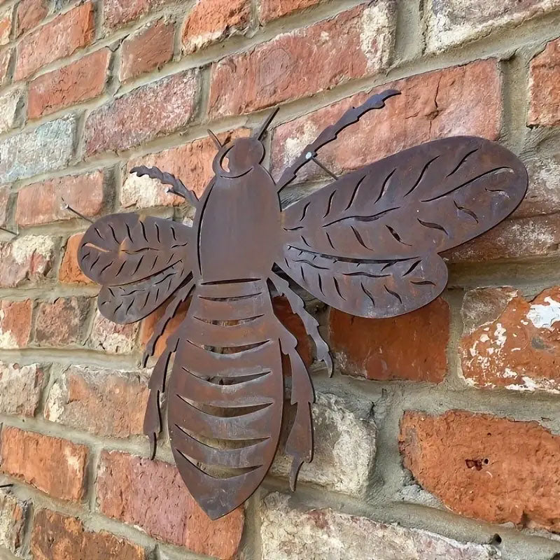 Rustic Metal Bumblebee Wall Art Decor