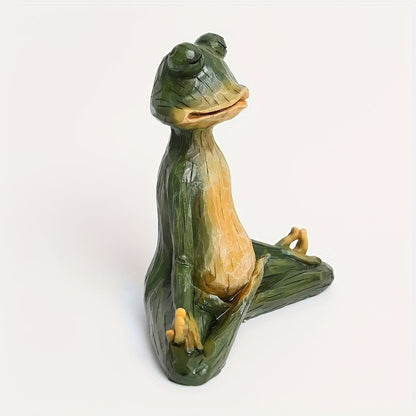 Yoga Frog Resin Sculpture