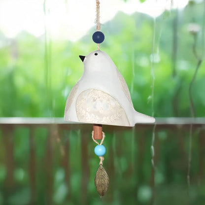 Lucky Bird Ceramic Wind Chime