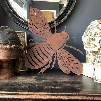 Rustic Metal Bumblebee Wall Art Decor