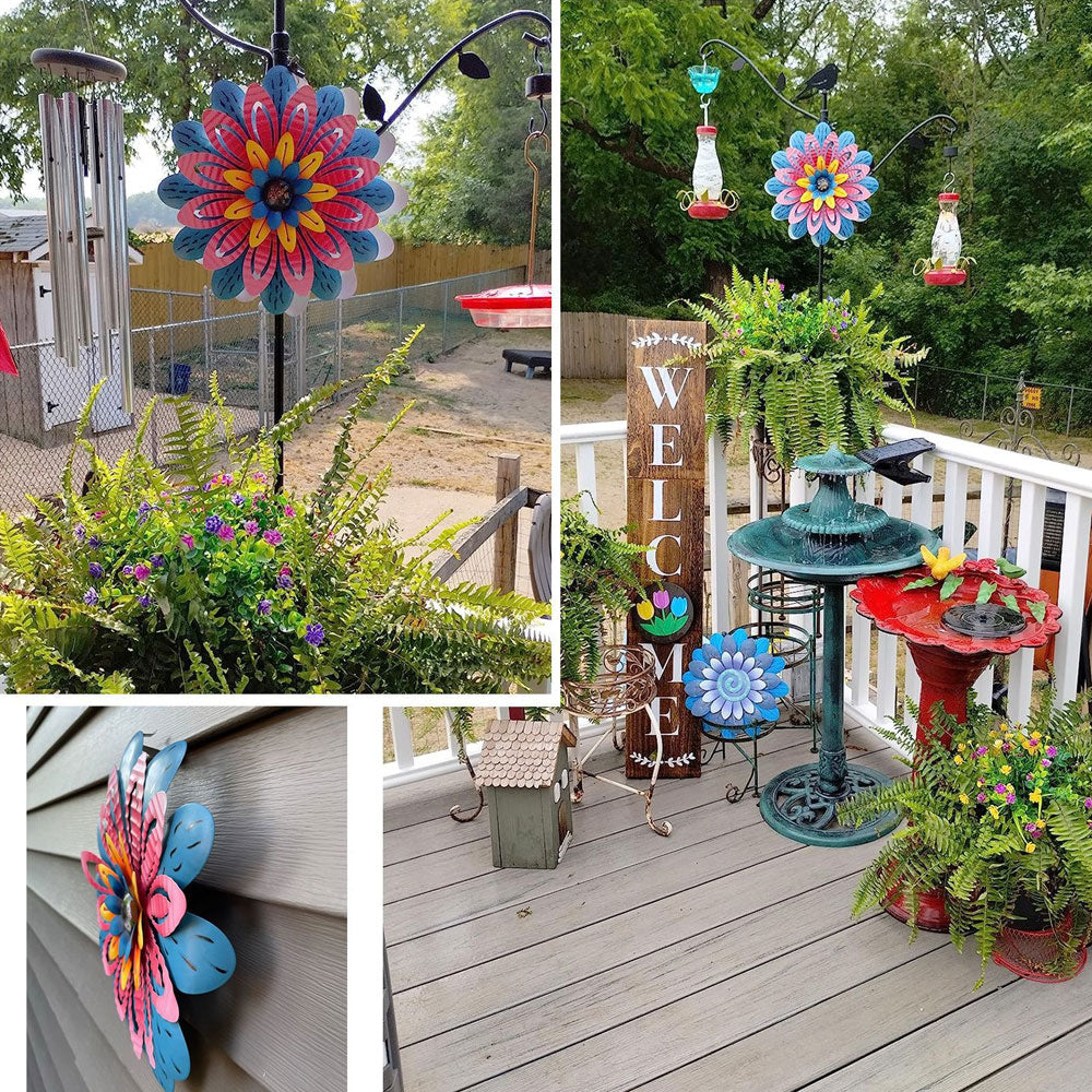 Outdoor Metal Flower Wall Art