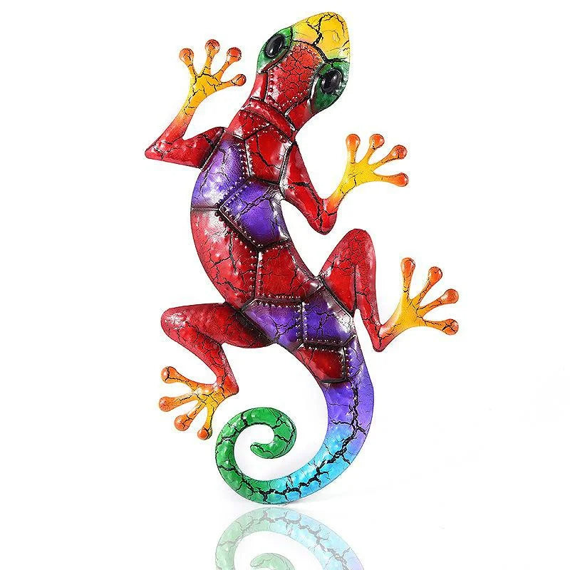 EcoGardn™ Metal Gecko Statues