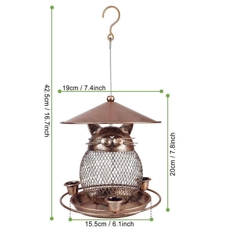 EcoGardn™ Cute Cat Shape Bird Feeder