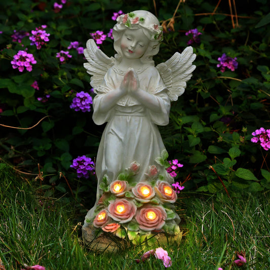 EcoGardn™ Solar Angel Statue