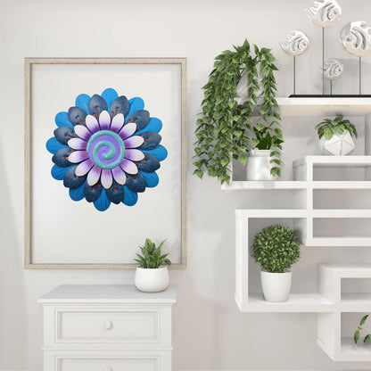 Outdoor Metal Flower Wall Art