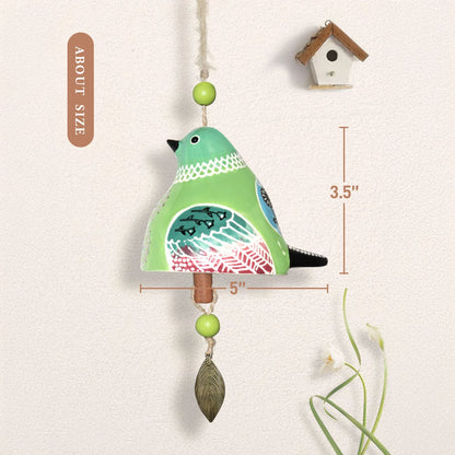 Lucky Bird Ceramic Wind Chime