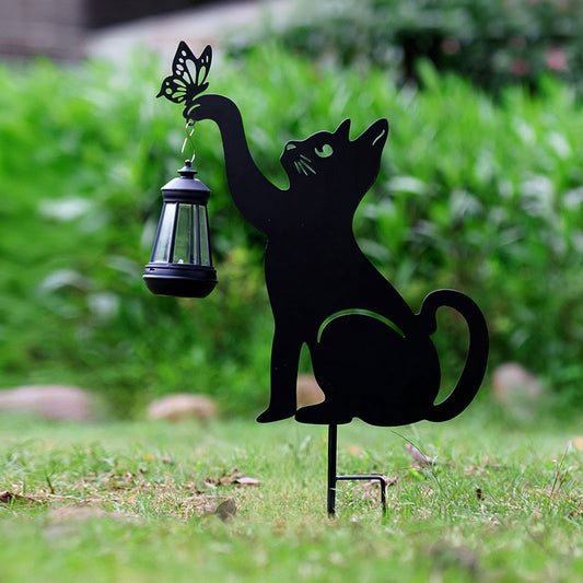 Solar Black Cat Light Stake