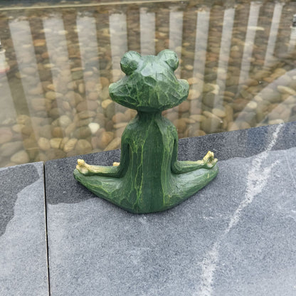 Yoga Frog Resin Sculpture