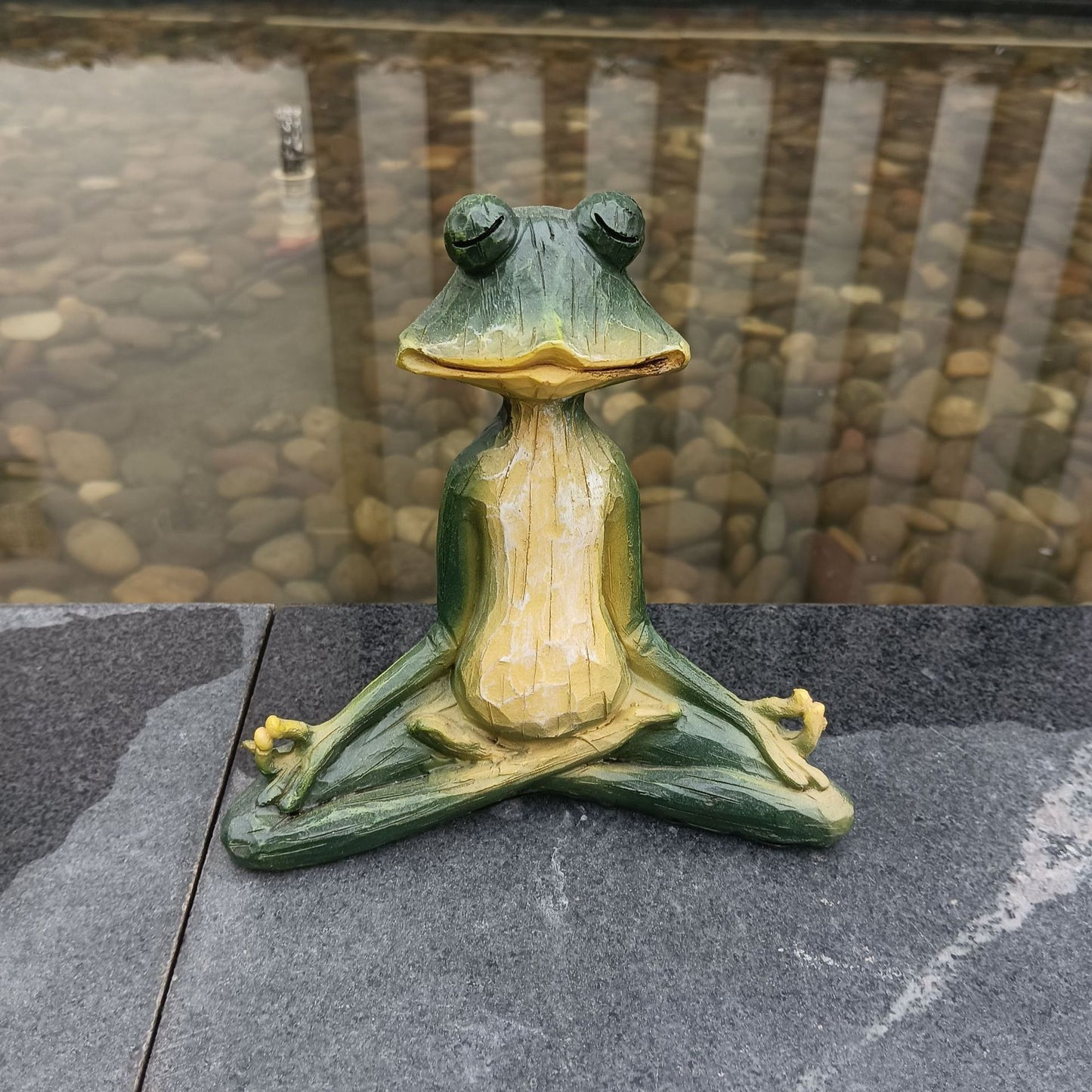 Yoga Frog Resin Sculpture