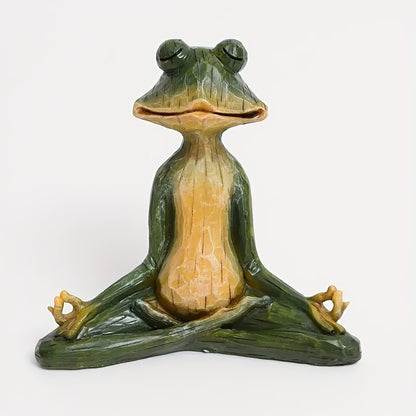 Yoga Frog Resin Sculpture