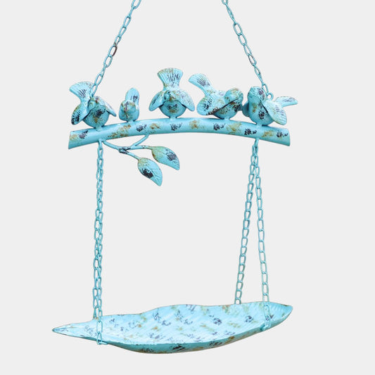 Vintage Iron Bird Feeder with Rustic Charm