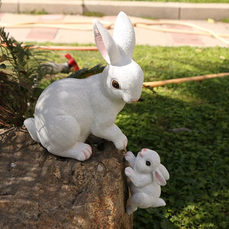 EcoGardn™ Resin Rabbit Statues