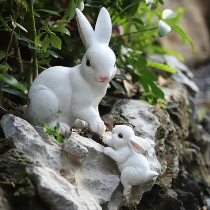 EcoGardn™ Resin Rabbit Statues