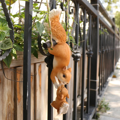 EcoGardn™ Climbing Rope Squirrel Figurine