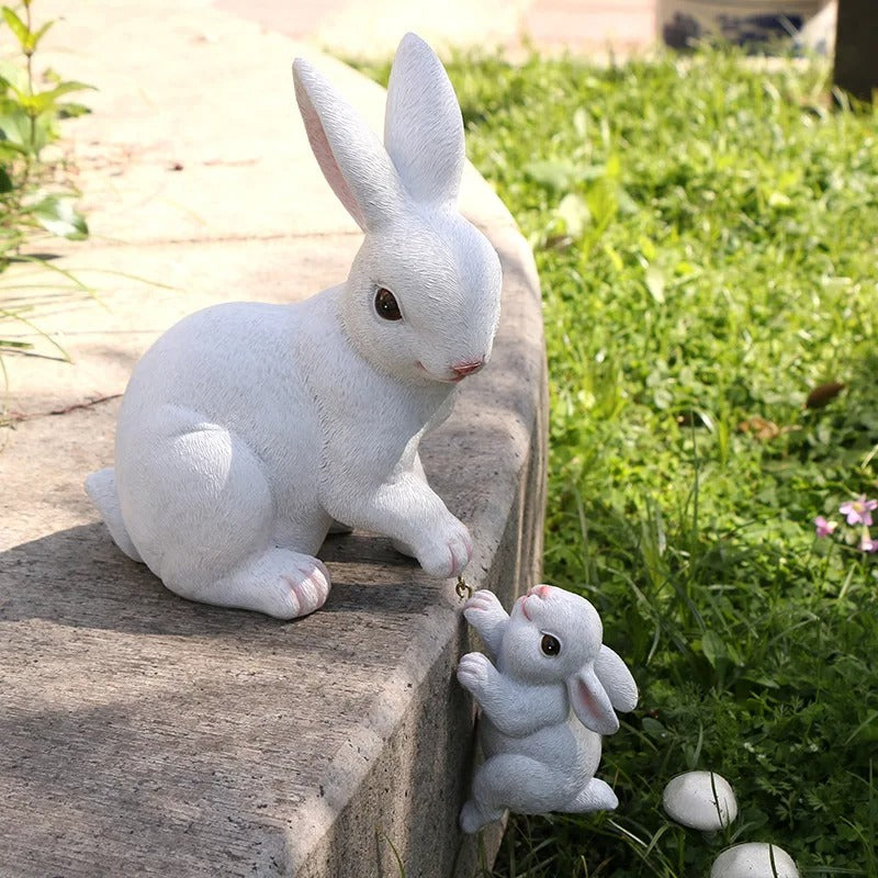 EcoGardn™ Resin Rabbit Statues