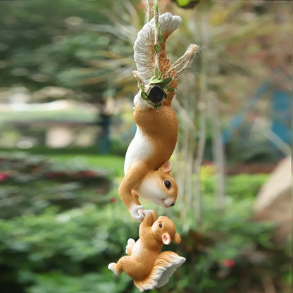 EcoGardn™ Climbing Rope Squirrel Figurine