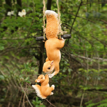 EcoGardn™ Climbing Rope Squirrel Figurine