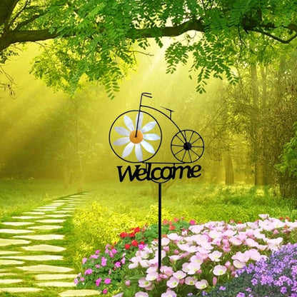 EcoGardn™ Sunflower Iron Bicycle Windmill